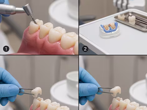 مراحل ساخت و نصب روکش سرامیکی